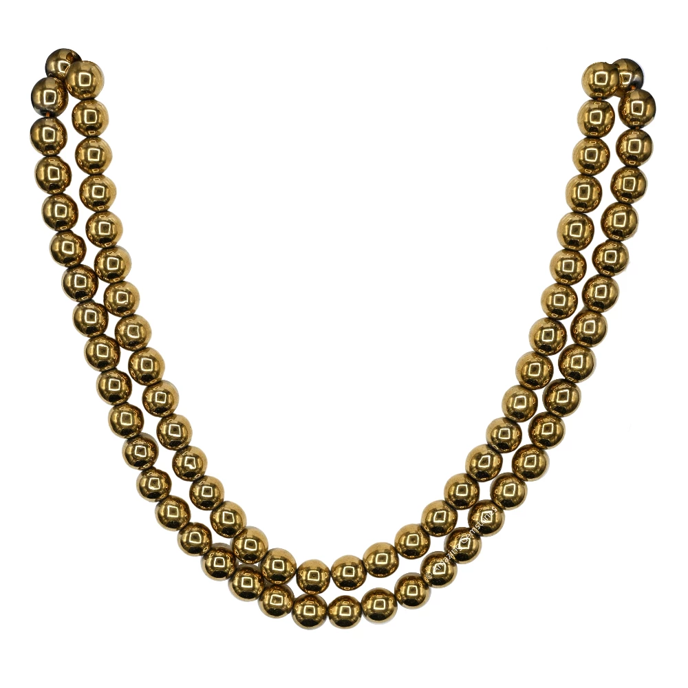 Golden Hematite Mala (Without Knot)