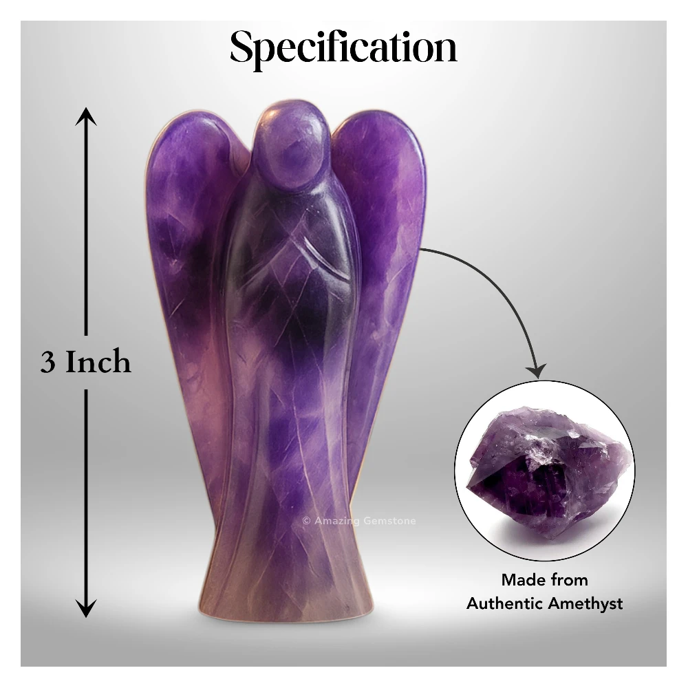 Amethyst Angel Figurine (3 Inch)