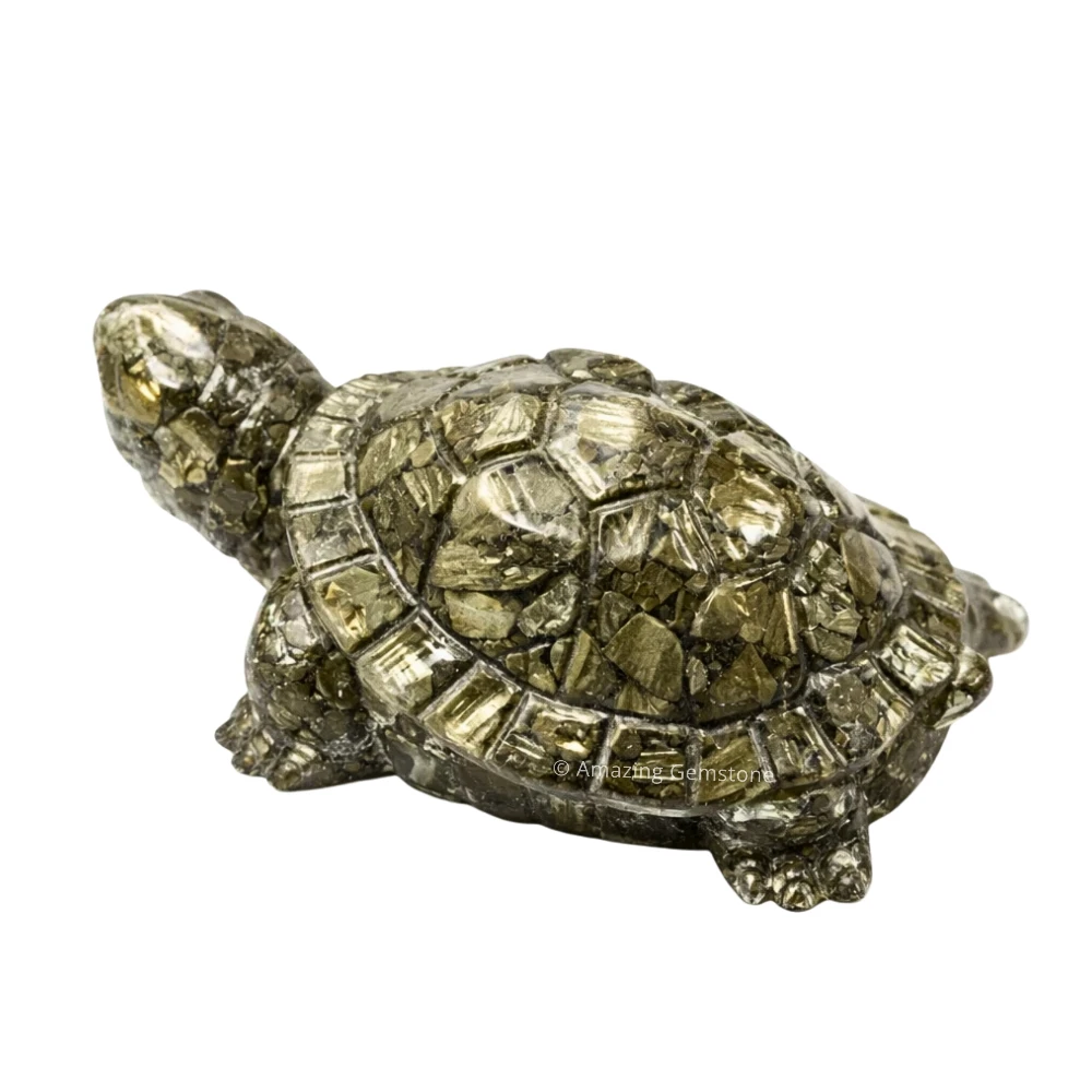 Pyrite Tortoise Figurine (2.7 Inch)