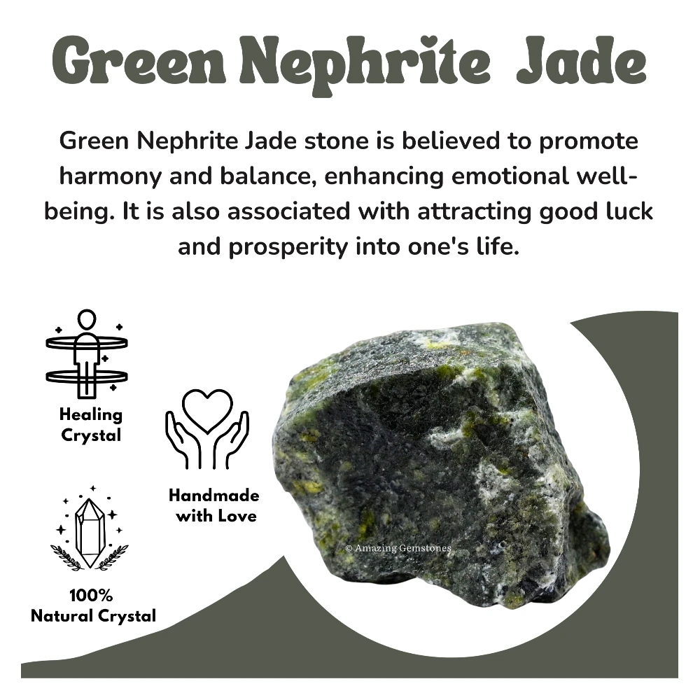 Green Jade Raw Crystals (5 Pieces)