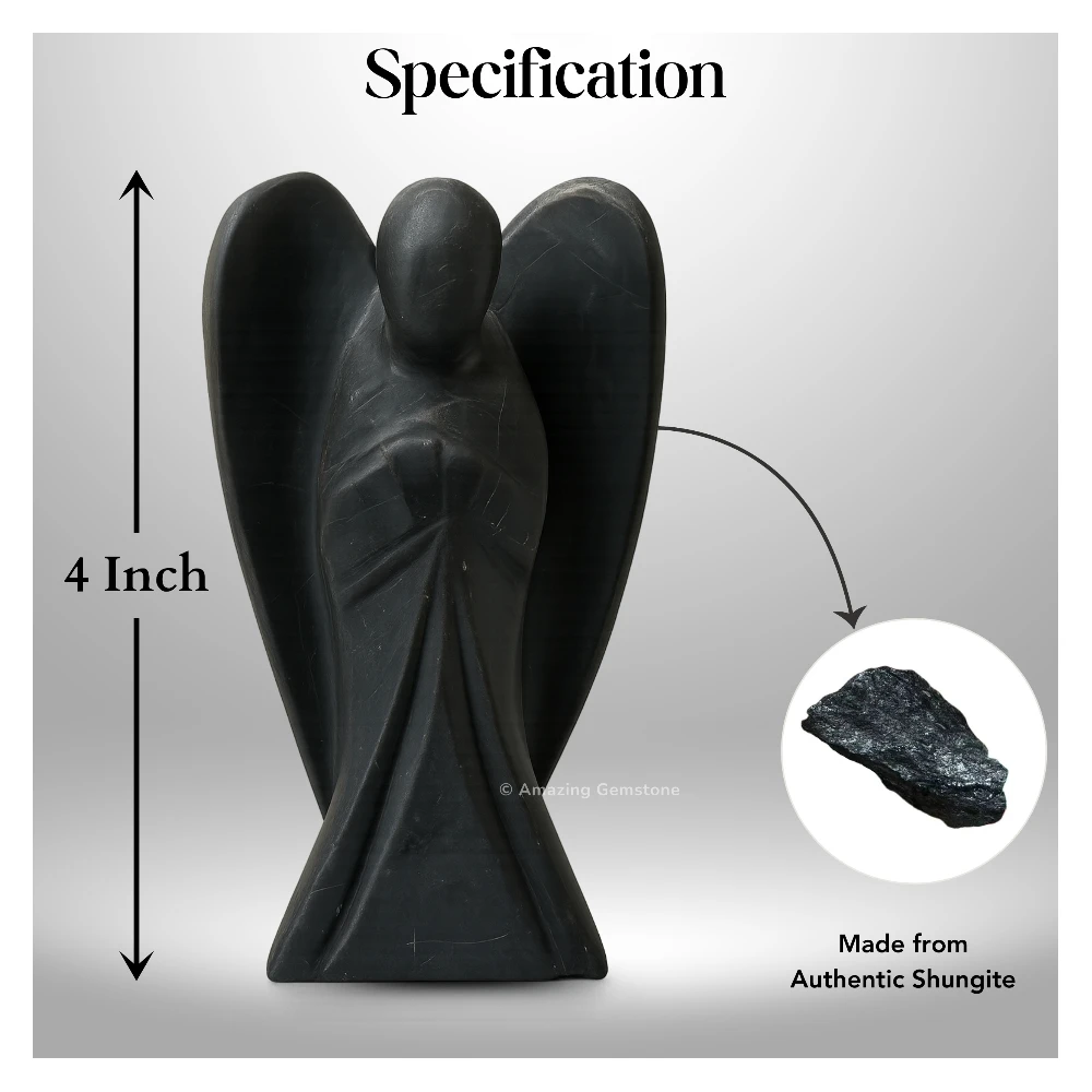 Shungite Angel Figurine (4 Inch)