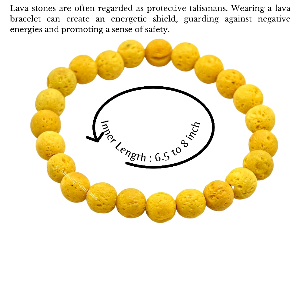 Yellow Lava Bracelet (Strechable)