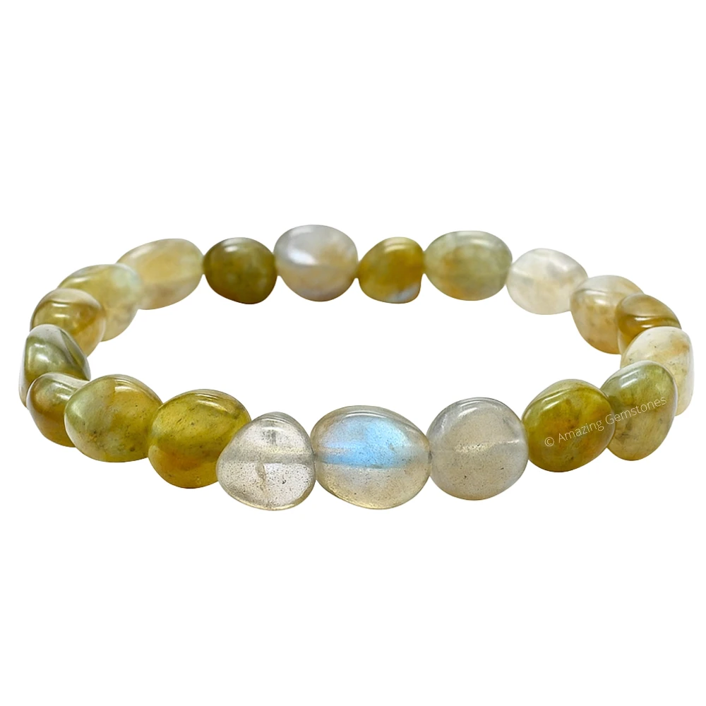 Labradorite Tumbled Stone Bracelet (Stretchable)