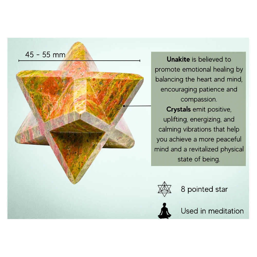 Unakite Merkaba (45-55 mm)