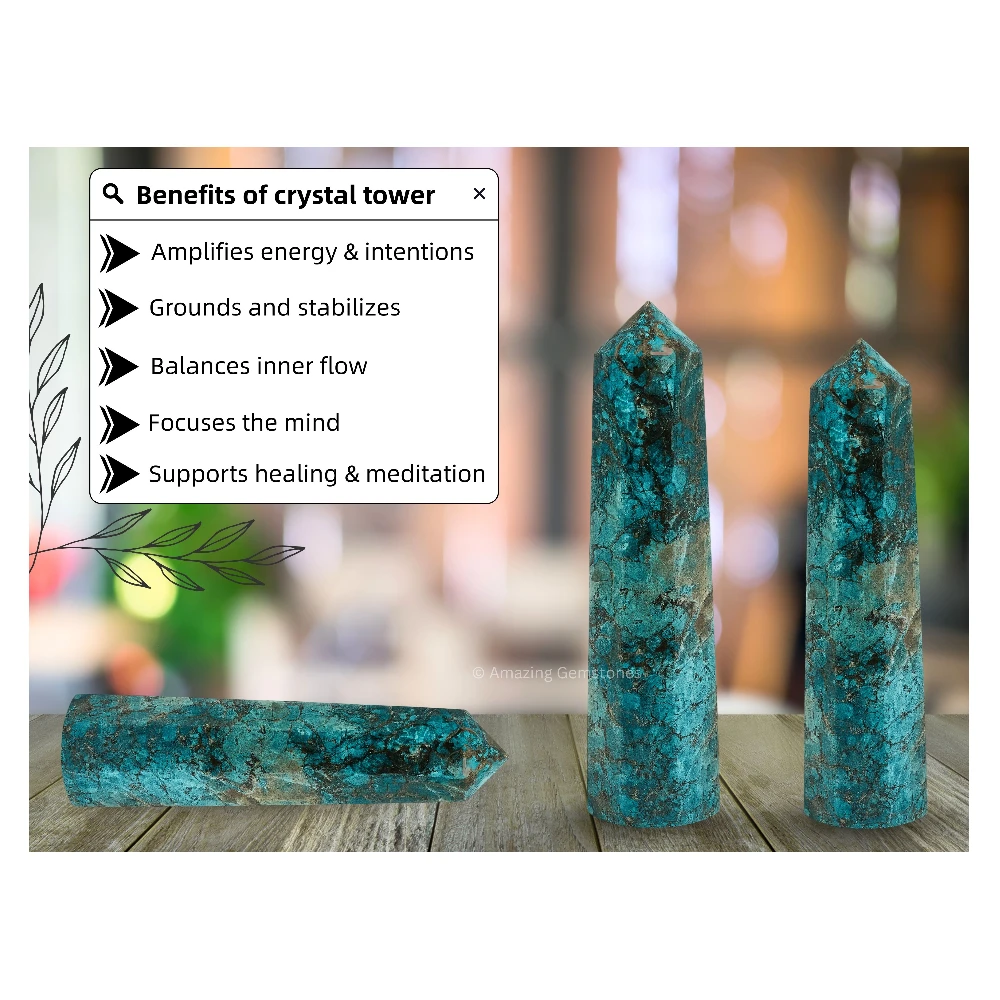 Chrysocolla Tower (2" to 3" INCH)