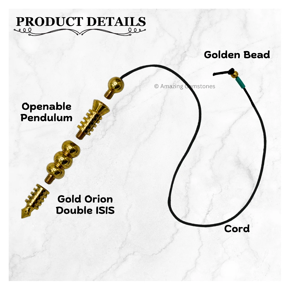 Copper Metal Pendulum - Gold Orion Double ISIS (MP26)