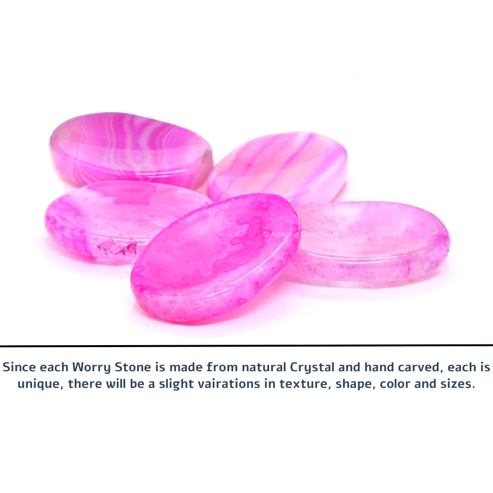Pink Onyx Worry Stone
