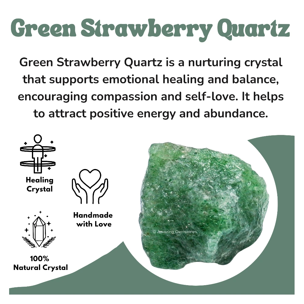 Green Strawberry Quartz Raw Crystals (1 LB)