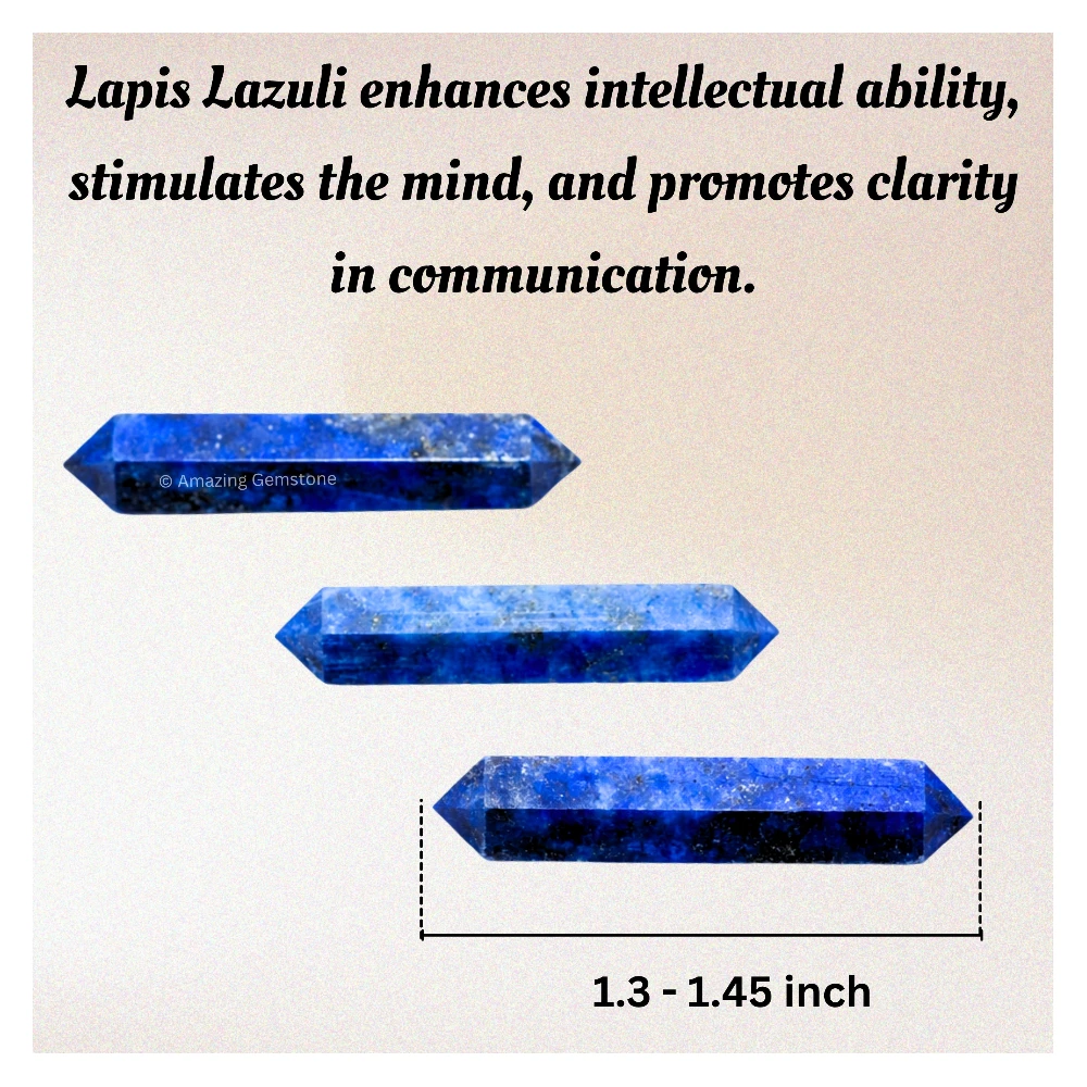 Lapis Lazuli Pencil Points (Double Terminated) (Set of 3)
