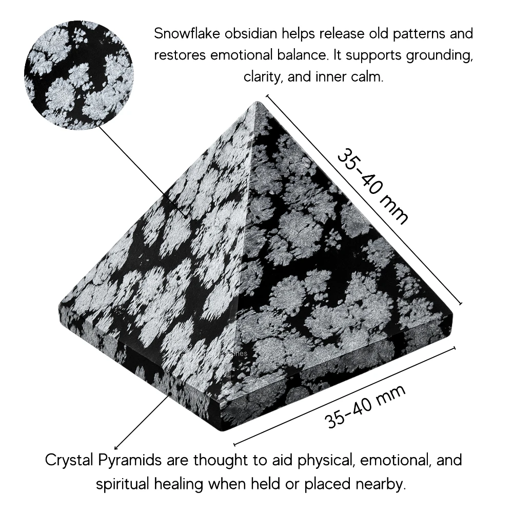Snowflake Obsidian Pyramid (1.5 Inch)