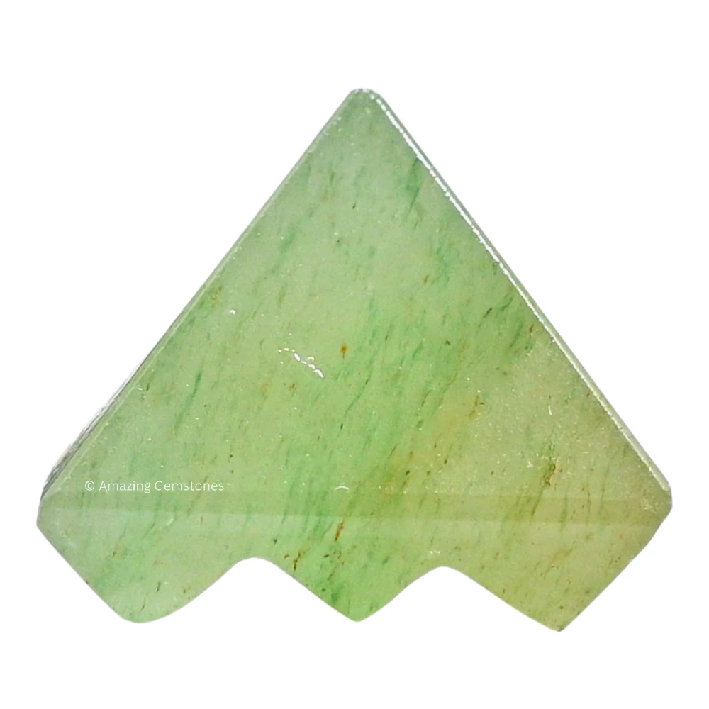 Green Aventurine Lemurian Pyramid - Under 9 Pyramid Plate