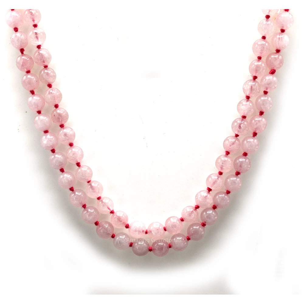 Rose Quartz Mala (Hand Knotted)
