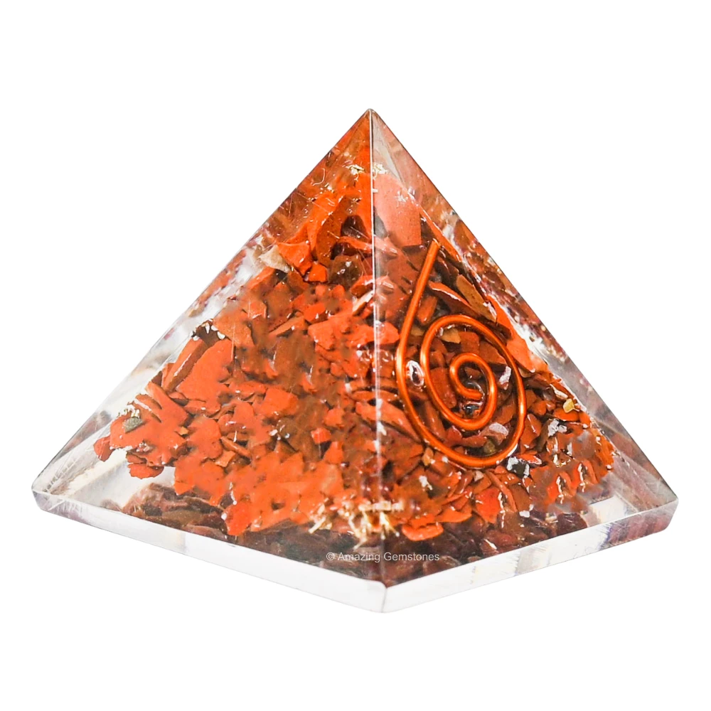 Red Jasper Orgone Pyramid - Mini
