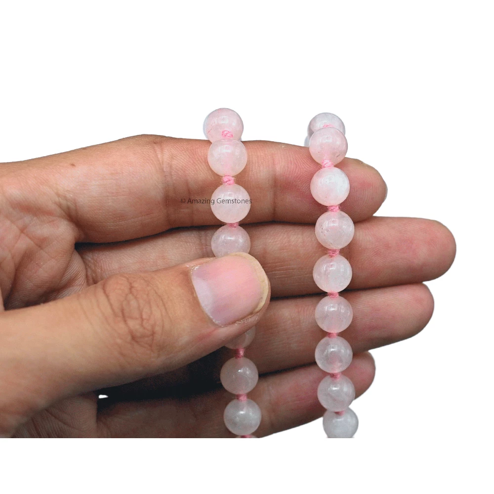Rose Quartz Mala (Hand Knotted)