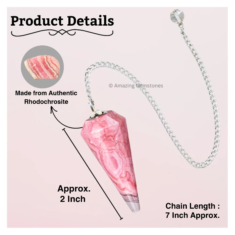 Rhodochrosite Pendulum