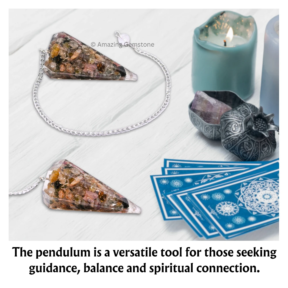 Multi Tourmaline Orgone Pendulum