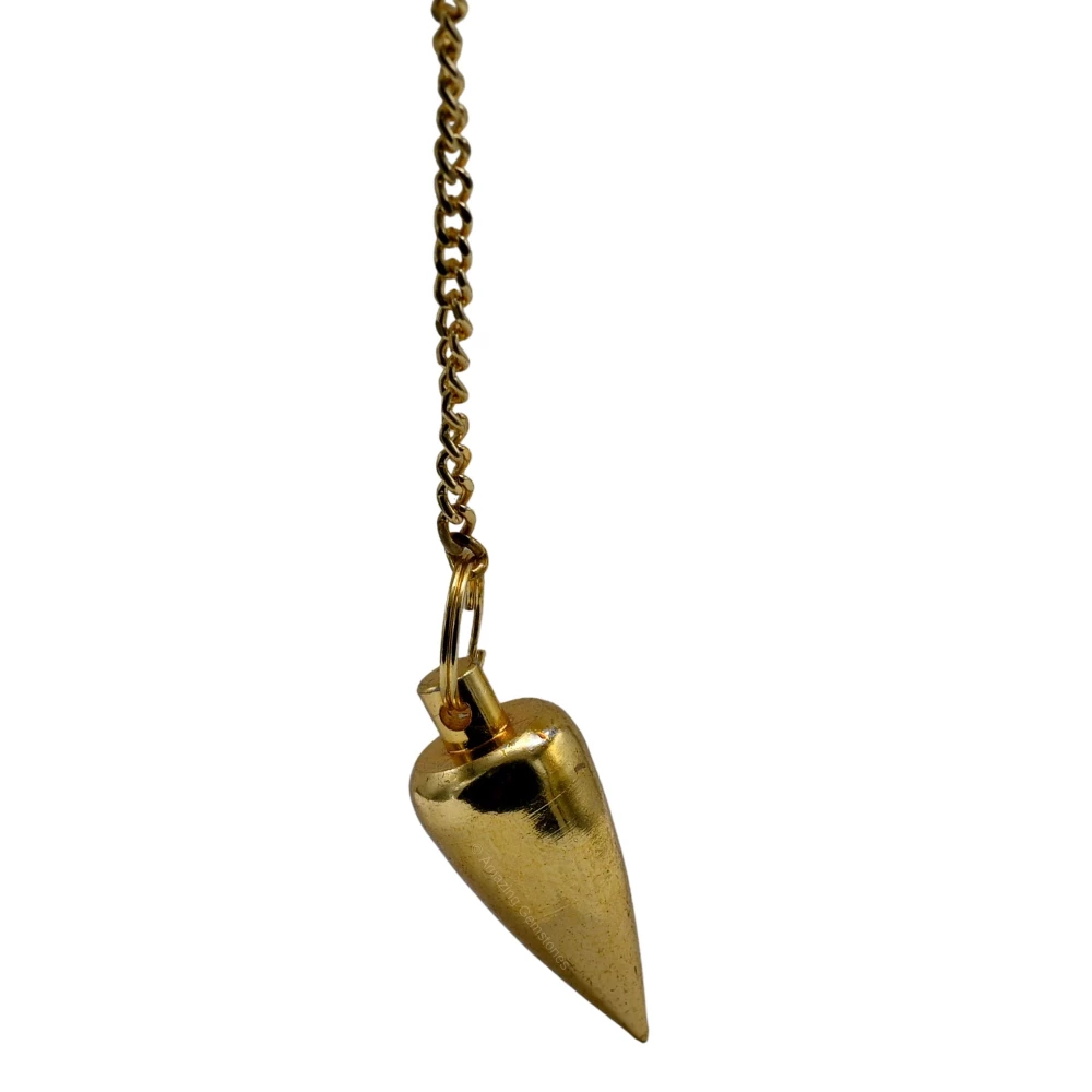 Copper Metal Pendulum - Gold Short Cone (MP27)