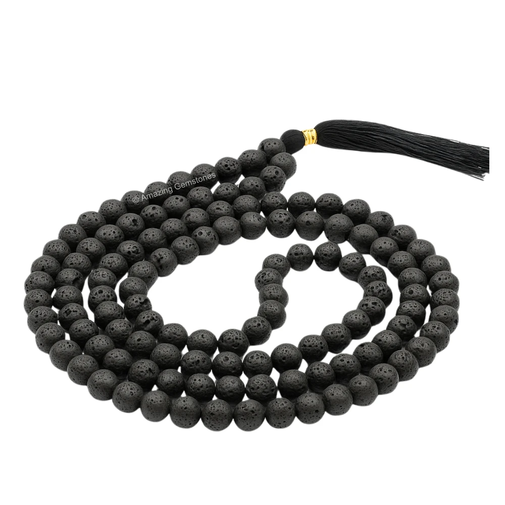 Lava Stone Mala (Without Knot)