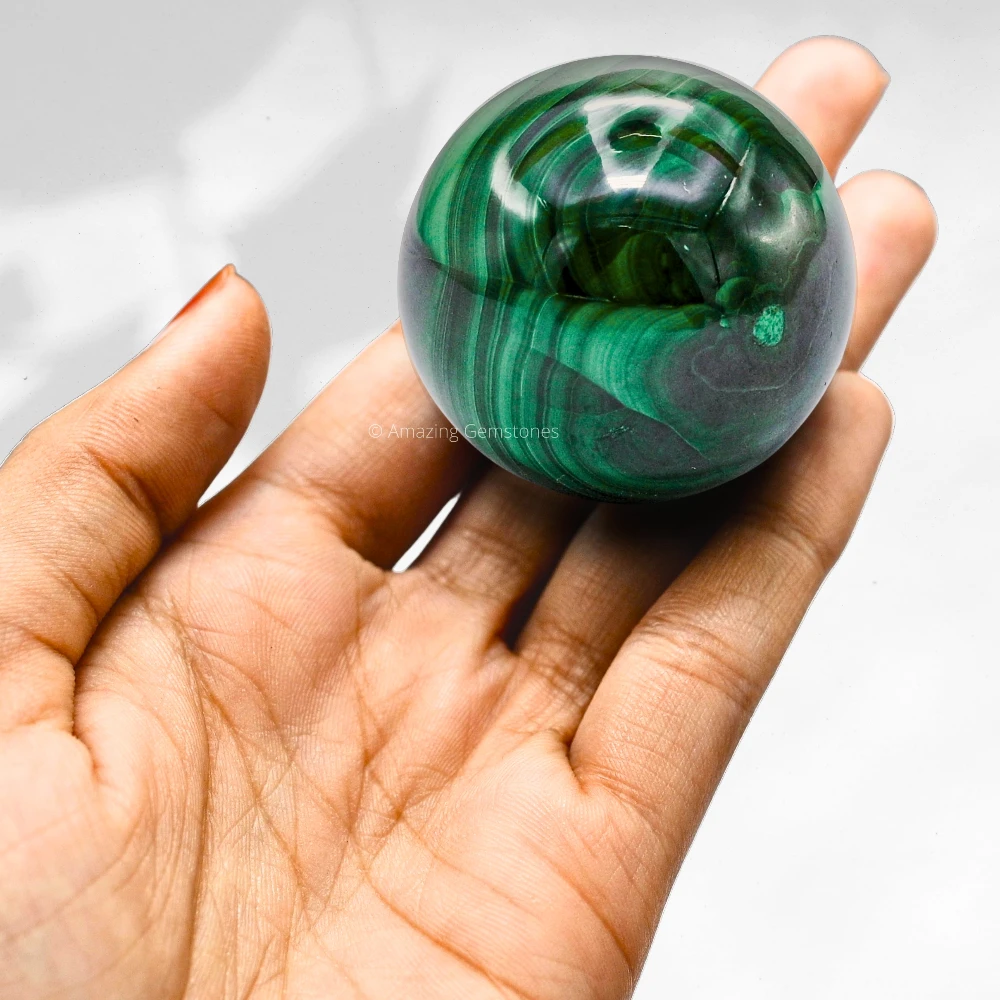 Malachite Sphere (1.5 Inch)