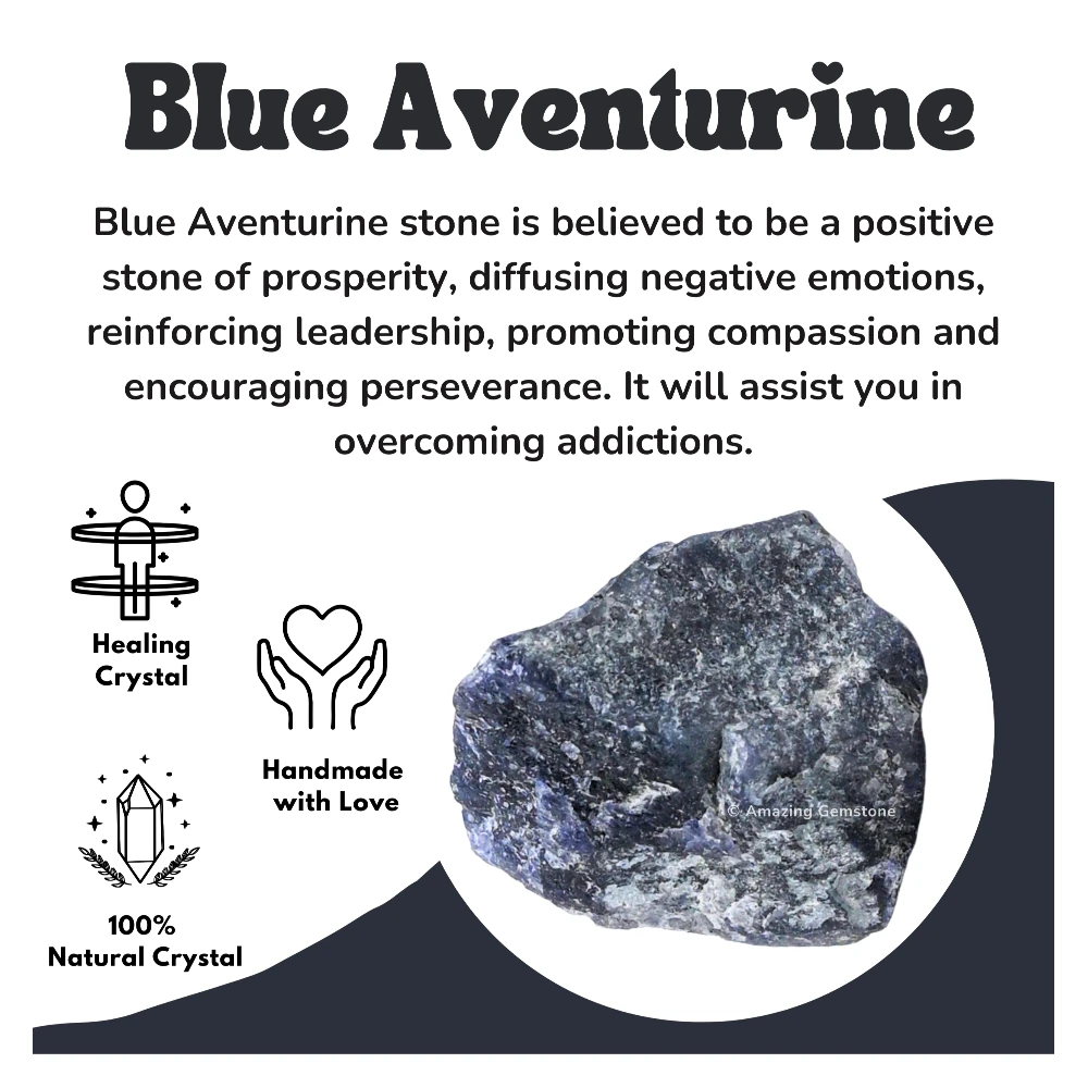 Blue Aventurine Raw Crystals (5 Pieces)