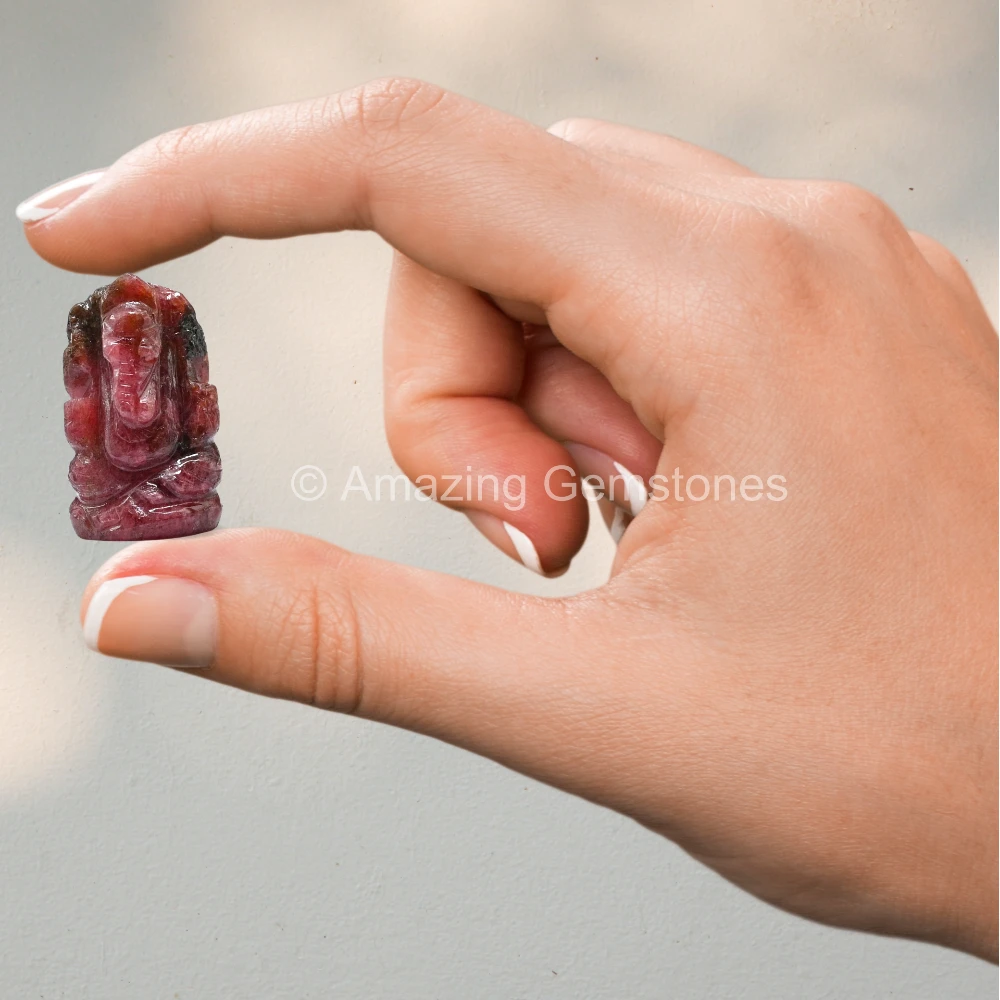Rhodonite Ganesha Crystal Idol
