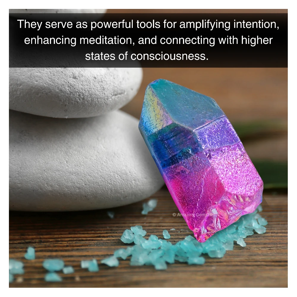 Rose Aqua Aura Quartz Raw Crystal Points (1 LB)