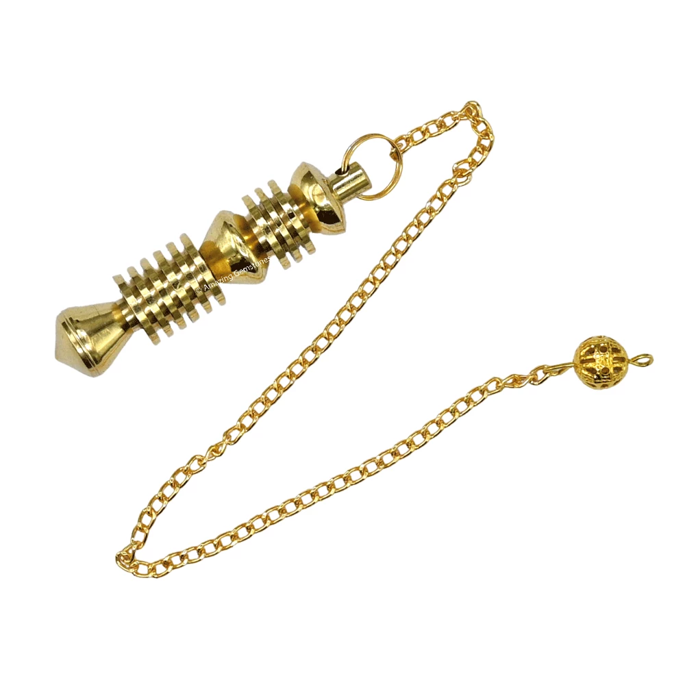 Copper Metal Pendulum - Gold Double ISIS (MP21)
