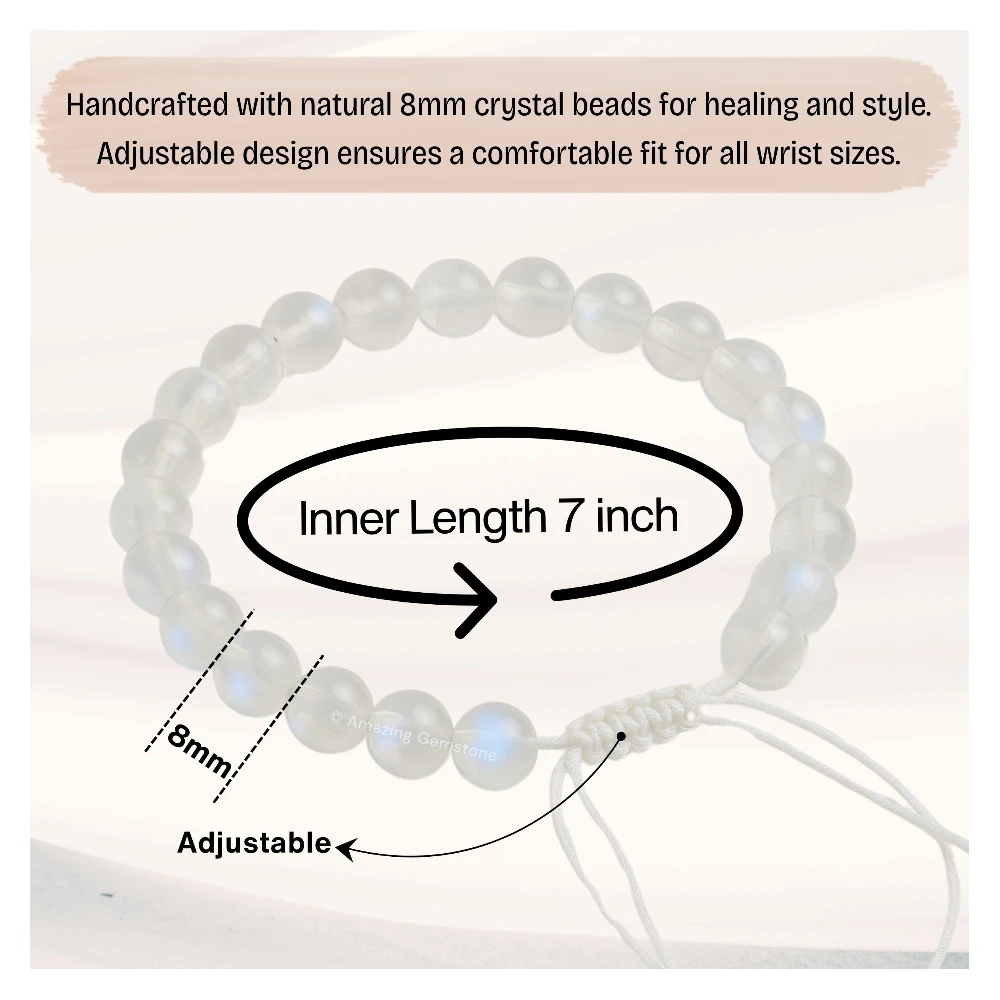 Premium Rainbow Moonstone Bracelet (Adjustable)