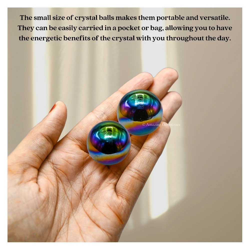 Titanium Aura Quartz Sphere (1 Inch)