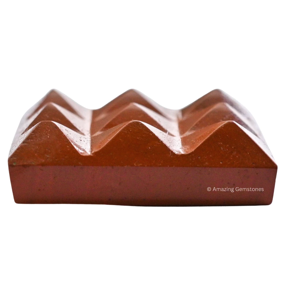 Red Jasper 9 Pyramid Plate