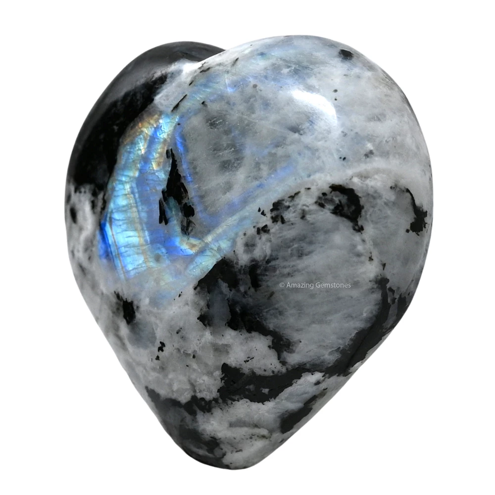 Rainbow Moonstone Heart