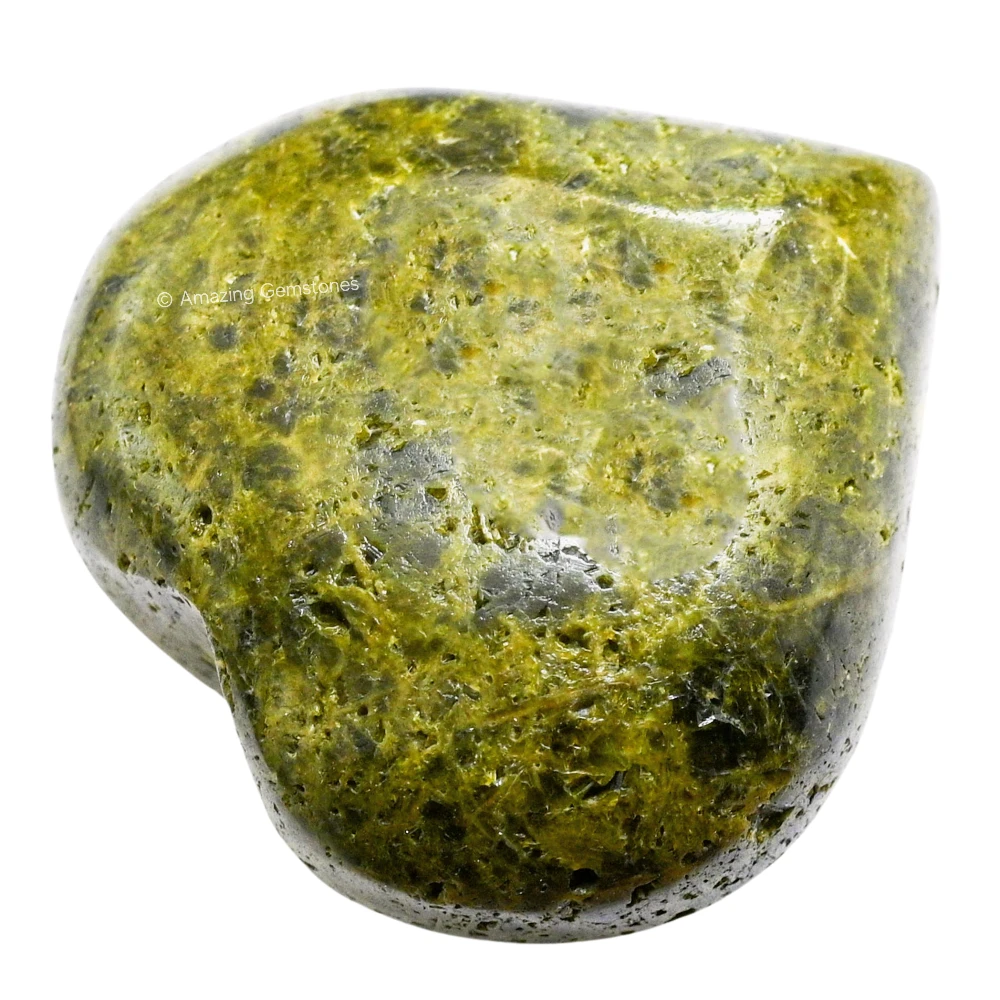 Green Tourmaline In Matrix Heart