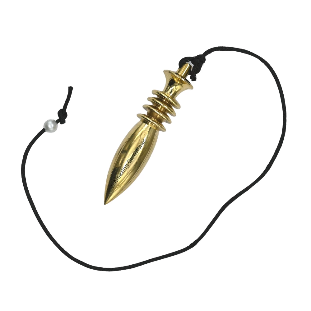 Copper Metal Pendulum - Gold Karnak 4 Ring Plate (MP78)