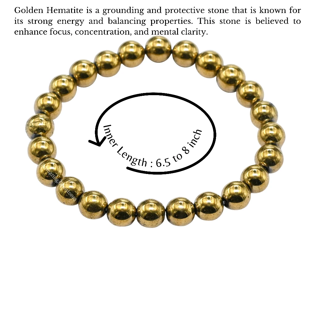 Golden Hematite Bracelet (Strechable)