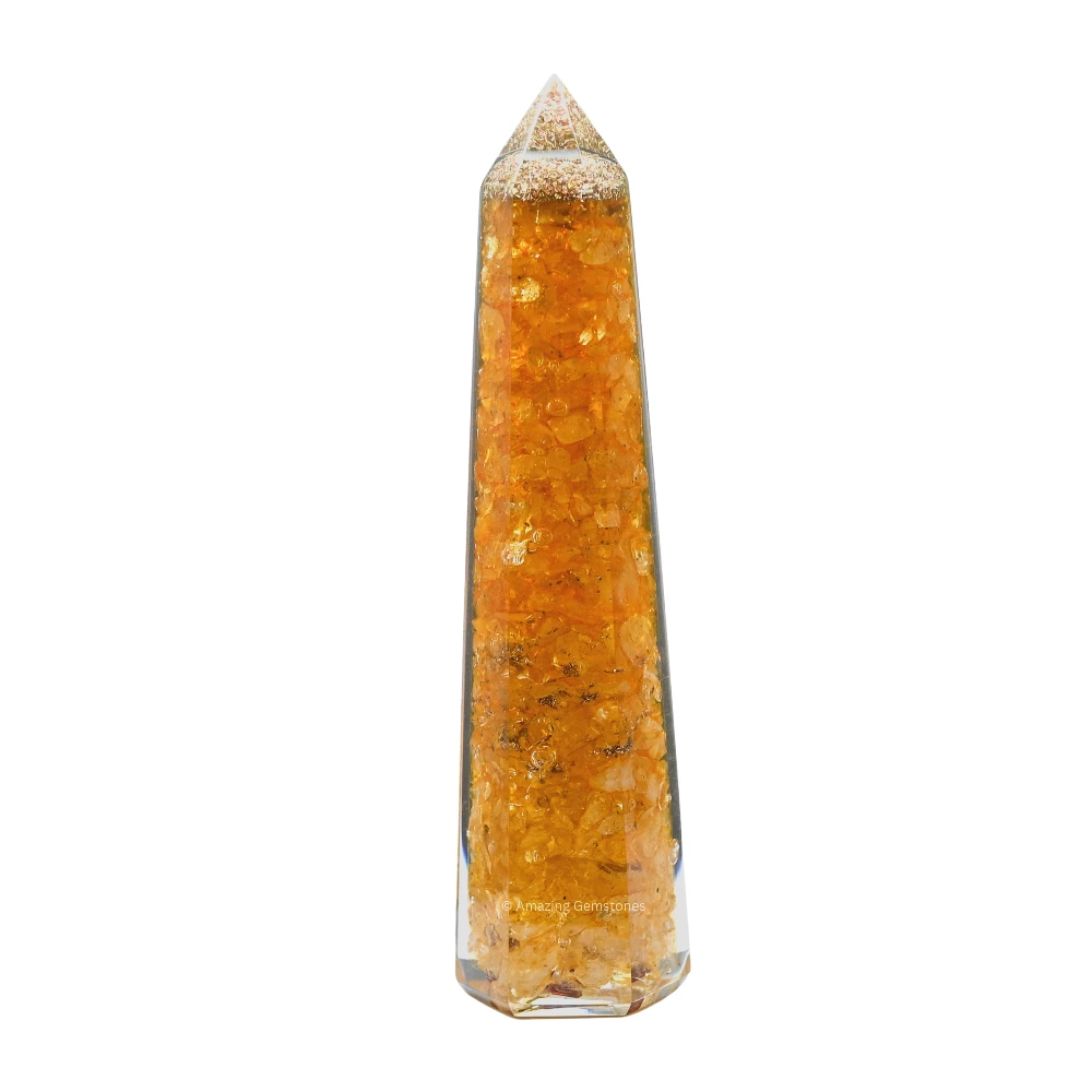 Citrine Orgone Tower (4.5 Inch)