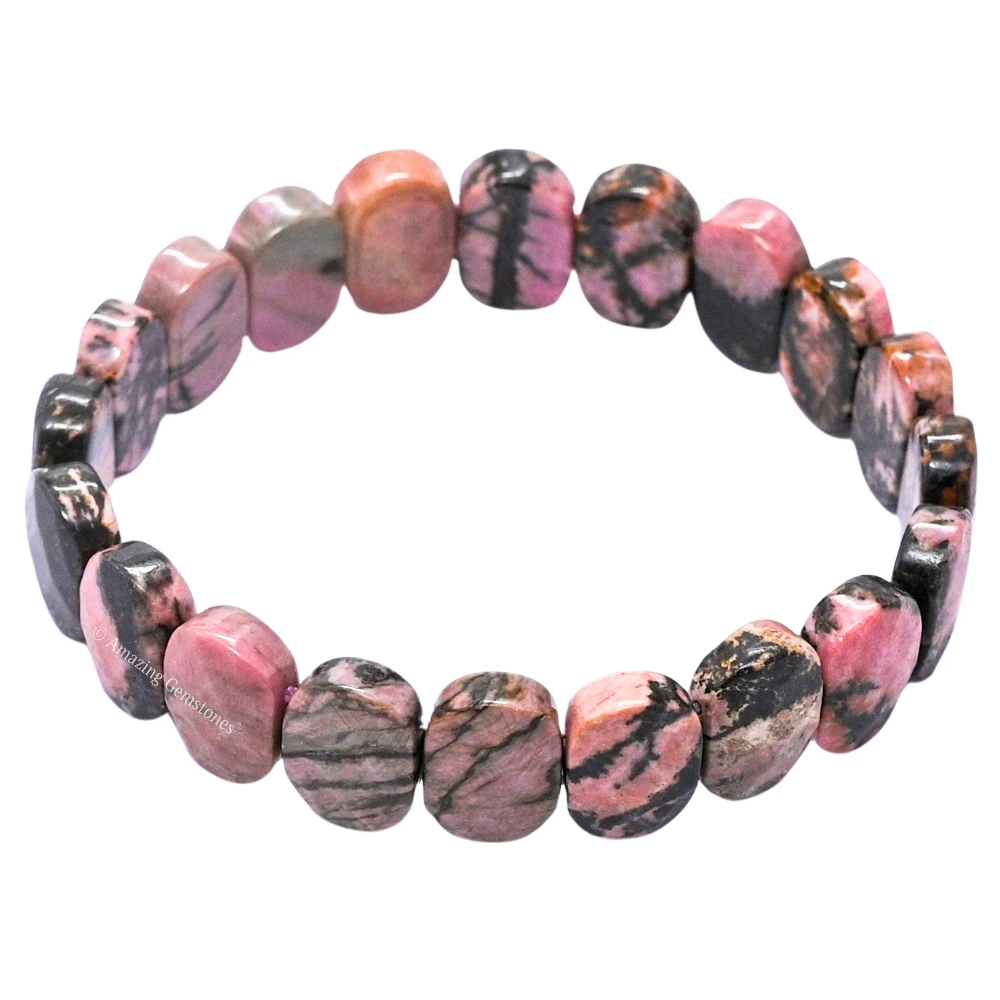 Rhodonite Faceted Bracelet - Oval Stone