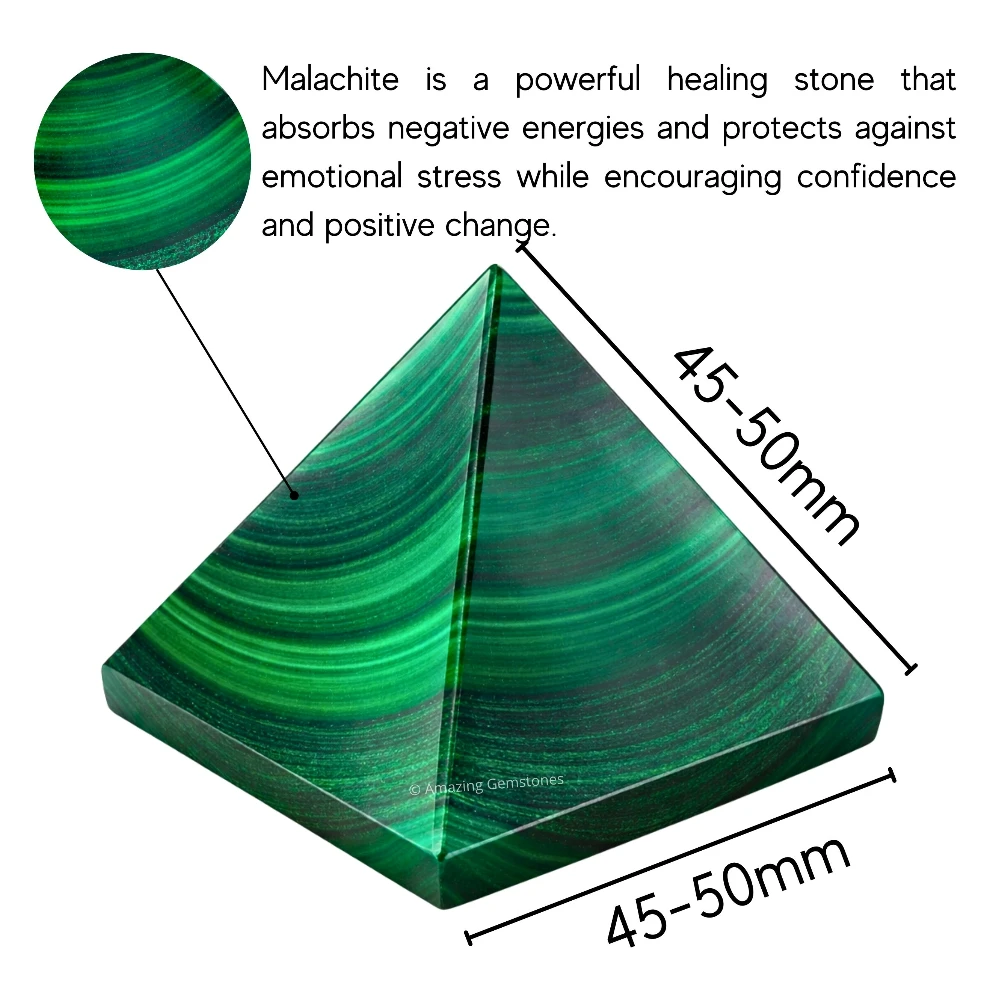 Malachite Pyramid (2 Inch)