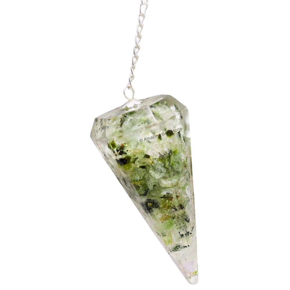 Prehnite Orgone Pendulum