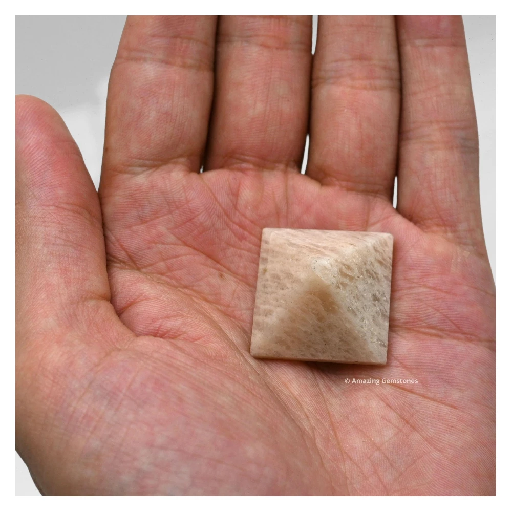 Cream Moonstone Pyramid (1 Inch)