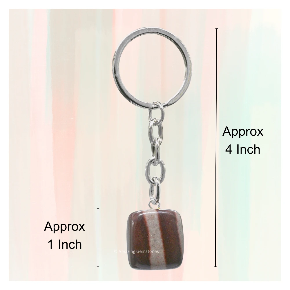 Narmada Shiva Lingam Keychain Keys Holder (Tumble)
