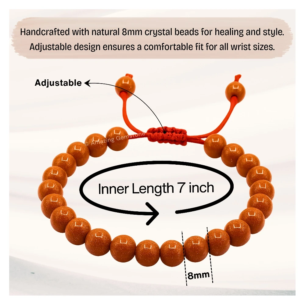 Red Goldstone Bracelet (Adjustable)