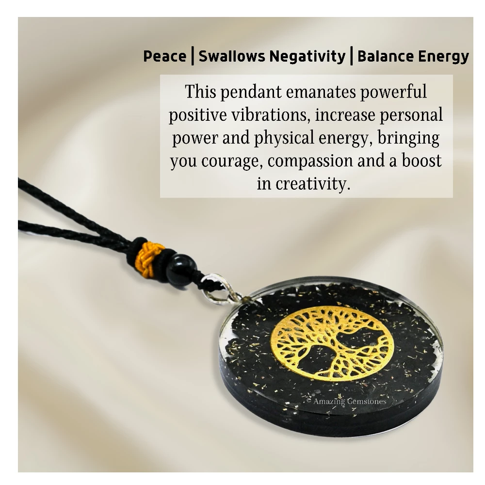 Shungite Necklace - Tree of Life