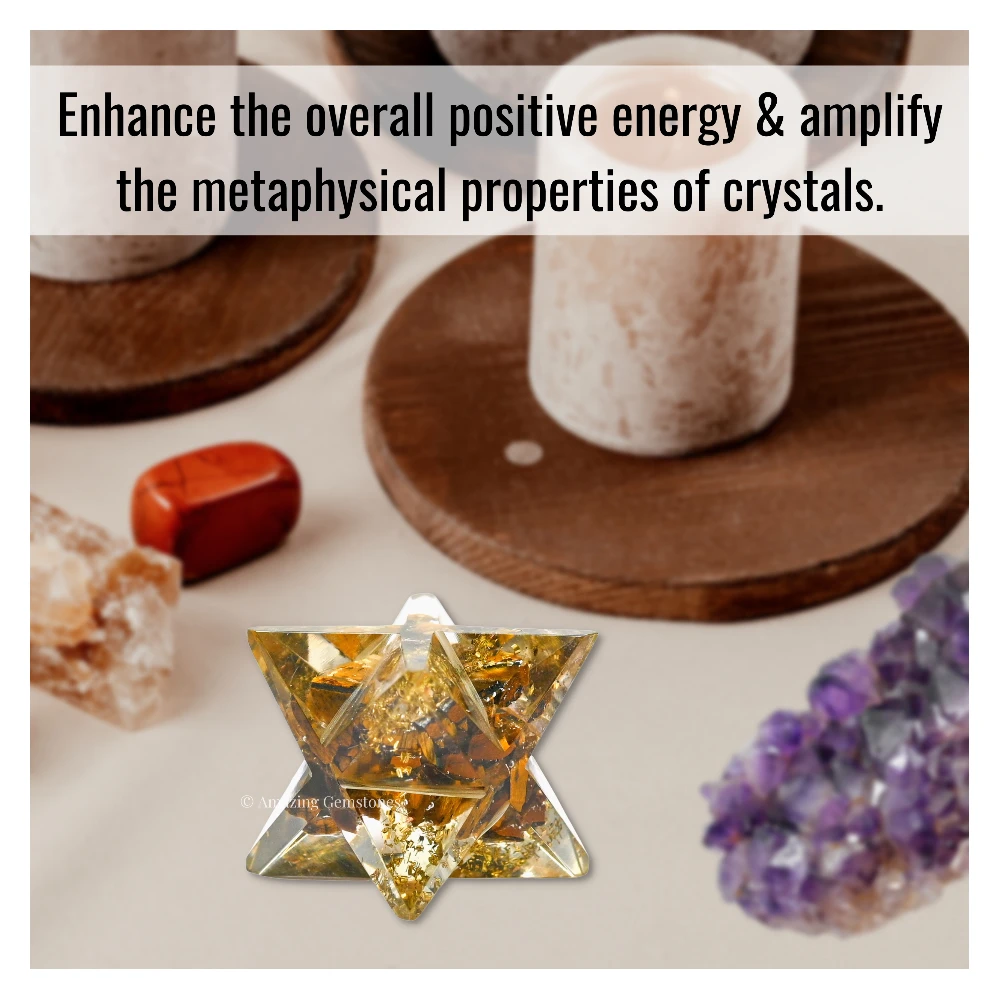 Tiger Eye Orgone Merkaba - 1 Inch