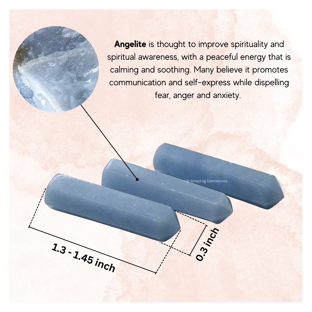 Angelite Pencil Points (Set of 3)