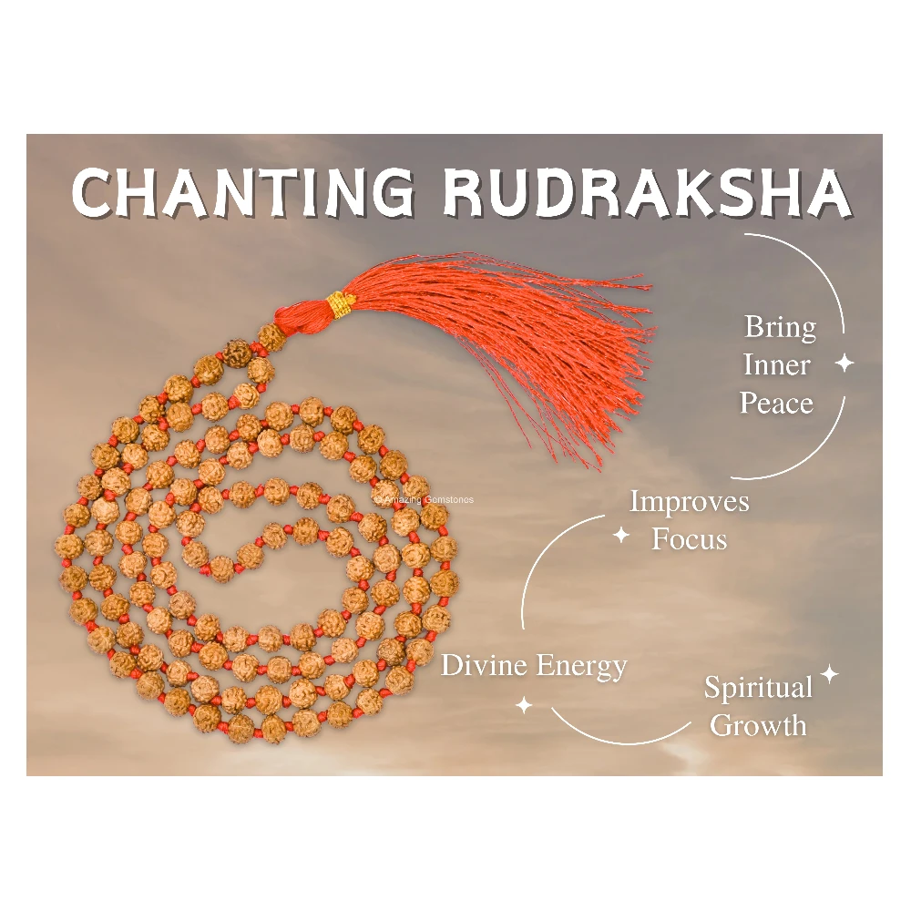 5mm Rudraksha Mala (Hand Knotted)