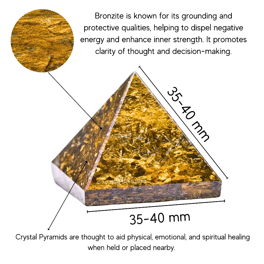 Bronzite Pyramid (1.5 Inch)