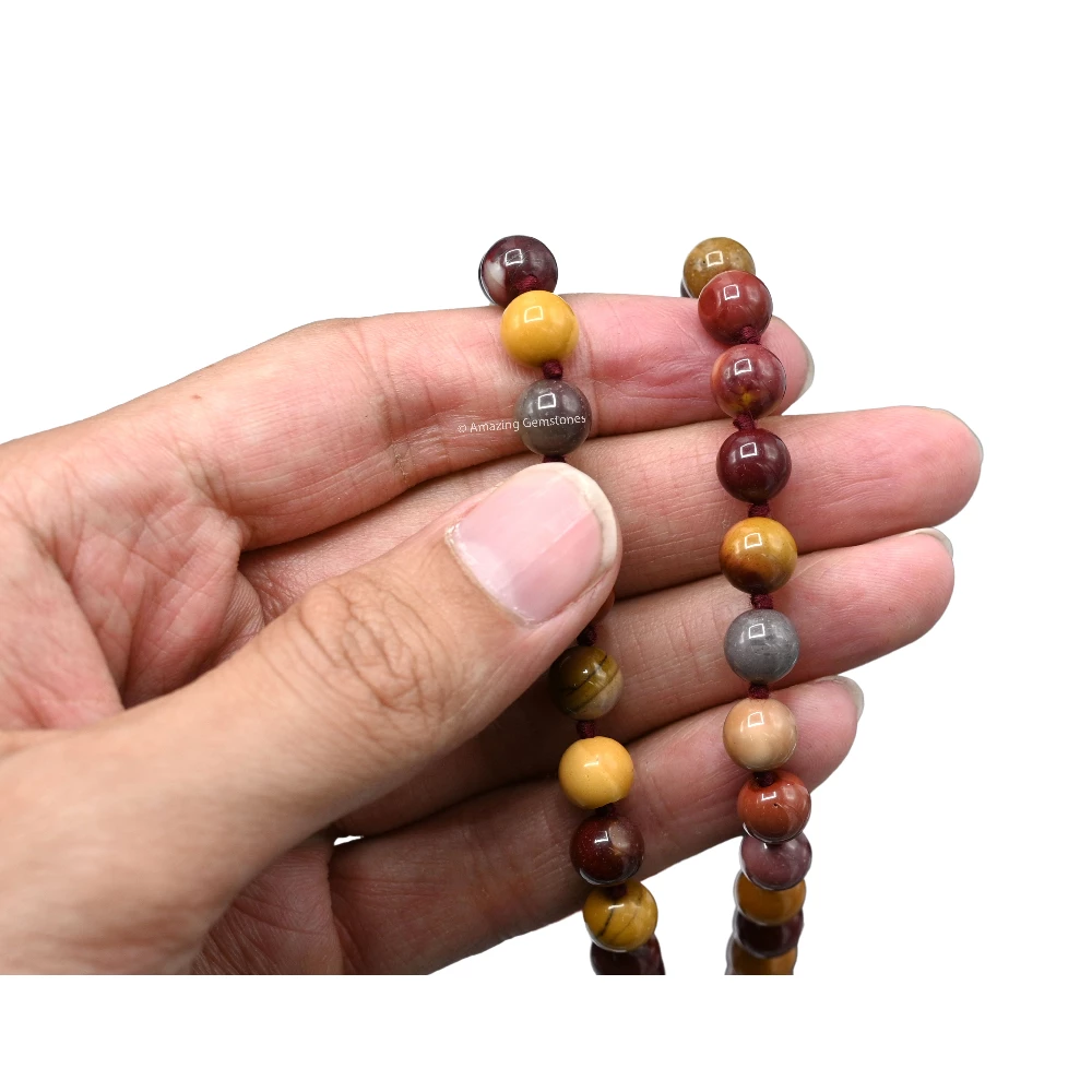 Mookaite Jasper Mala (Hand Knotted)