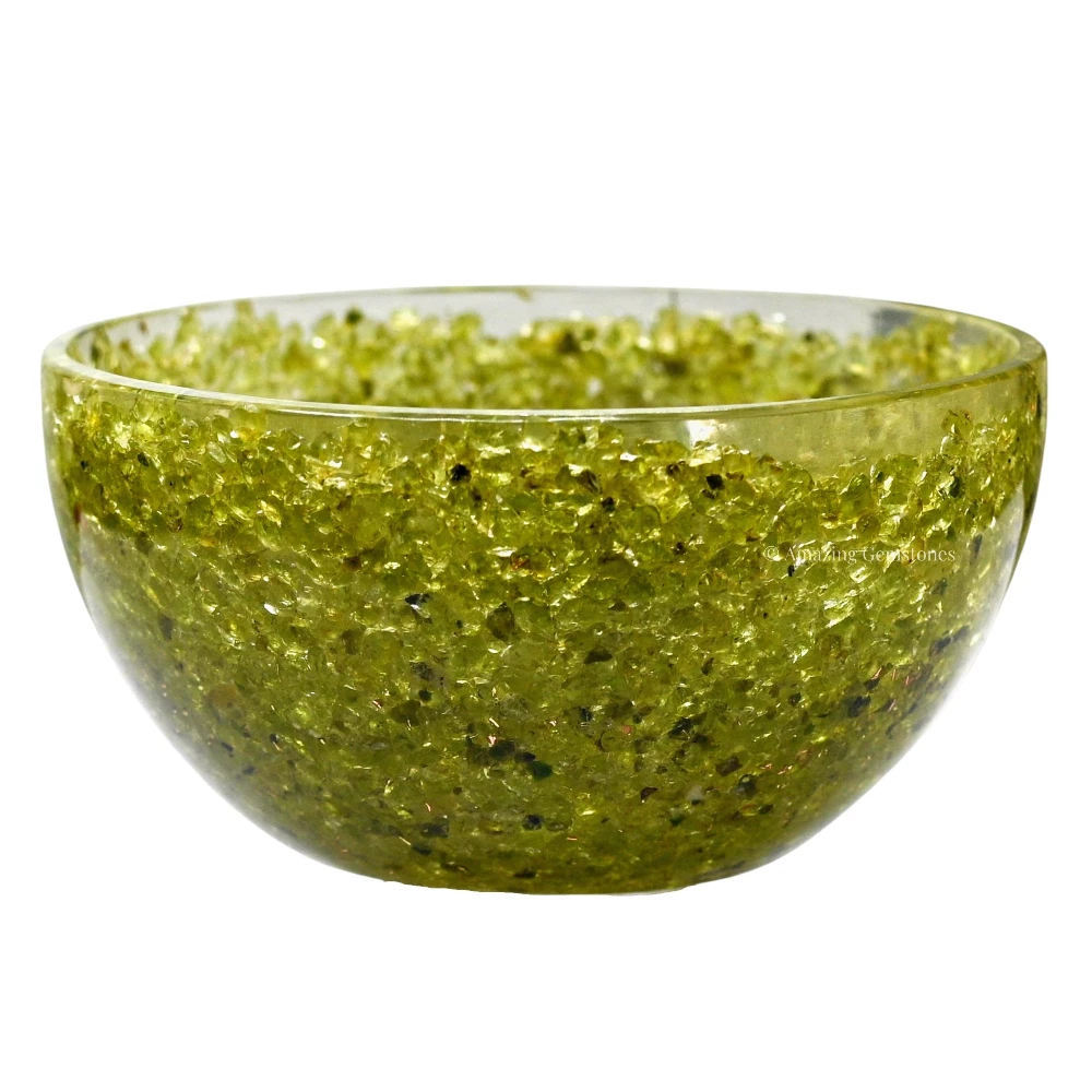 Peridot Crystal Orgone Bowl (2 Inch)