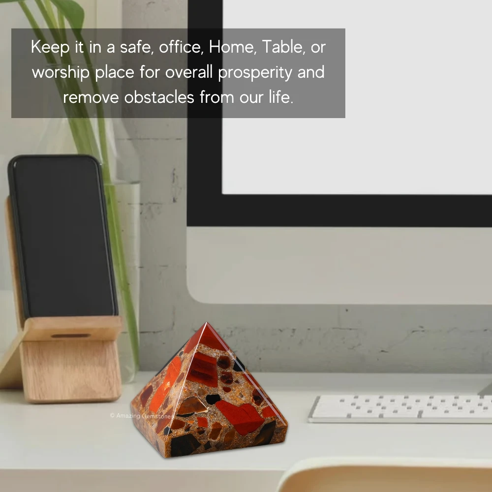Spotted Jasper Pyramid (2 Inch)