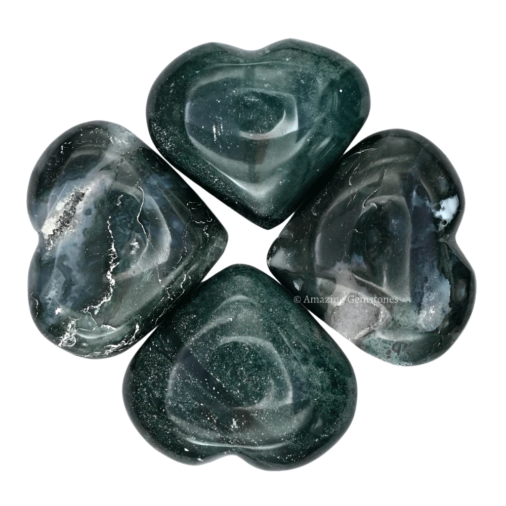 Moss Agate Heart